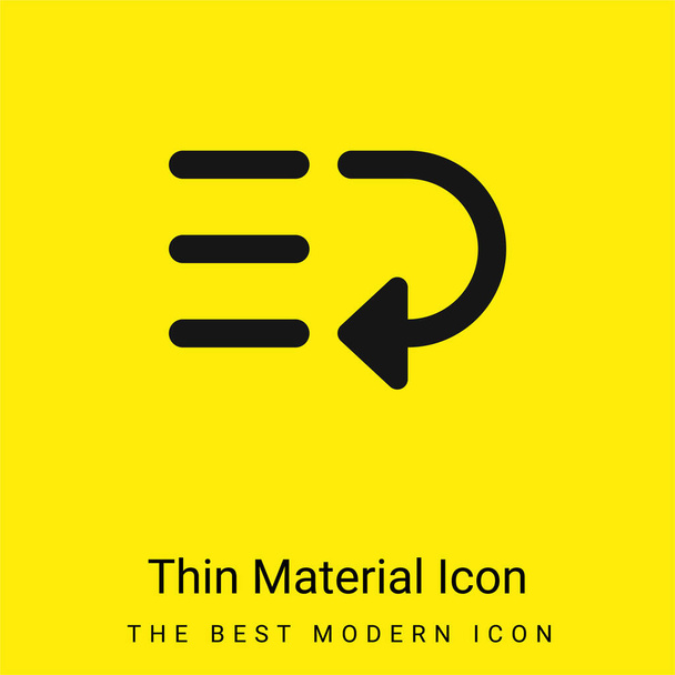 Dolna minimalna jasnożółta ikona materiału - Wektor, obraz