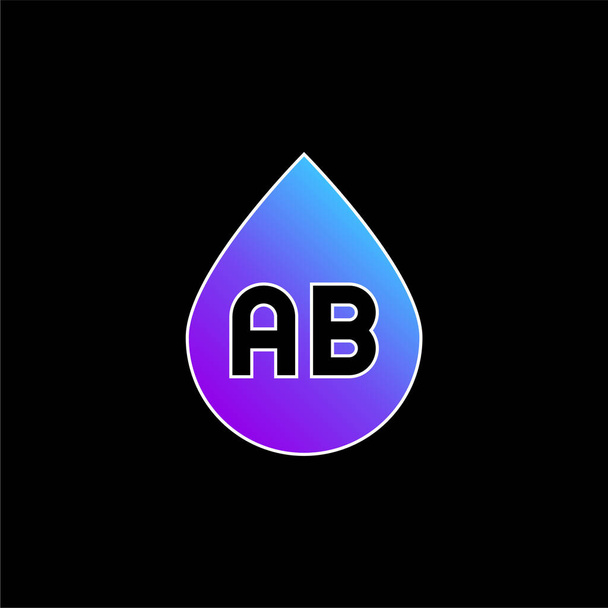 Icona del vettore gradiente blu del gruppo sanguigno - Vettoriali, immagini