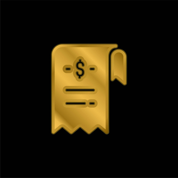 Złoty wektor metalicznej ikony lub logo - Wektor, obraz