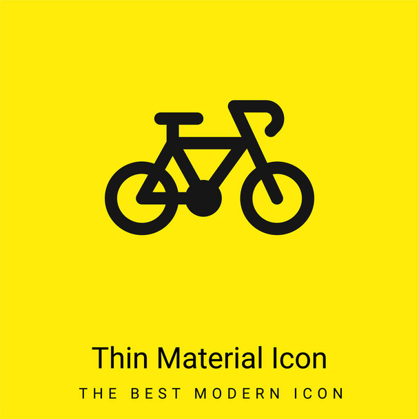 Bike minimal bright yellow material icon - Vector, Image