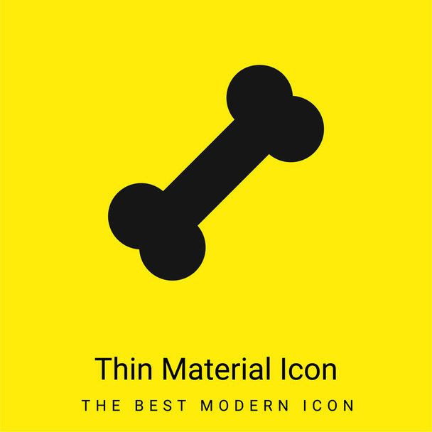 Kosti minimální jasně žlutá ikona materiálu - Vektor, obrázek