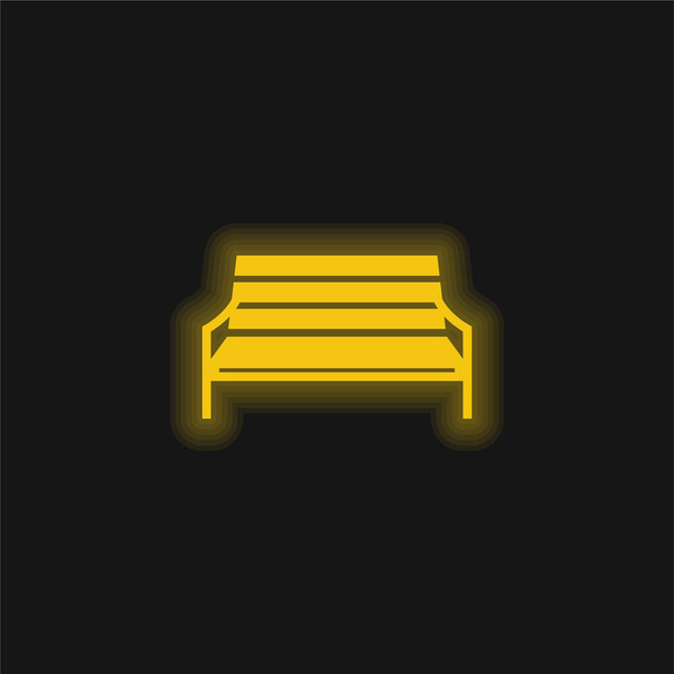 Leuchtendes Neon-Symbol für Sitzbank - Vektor, Bild