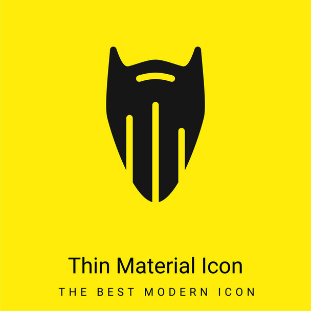 Beard minimal bright yellow material icon - Vector, Image