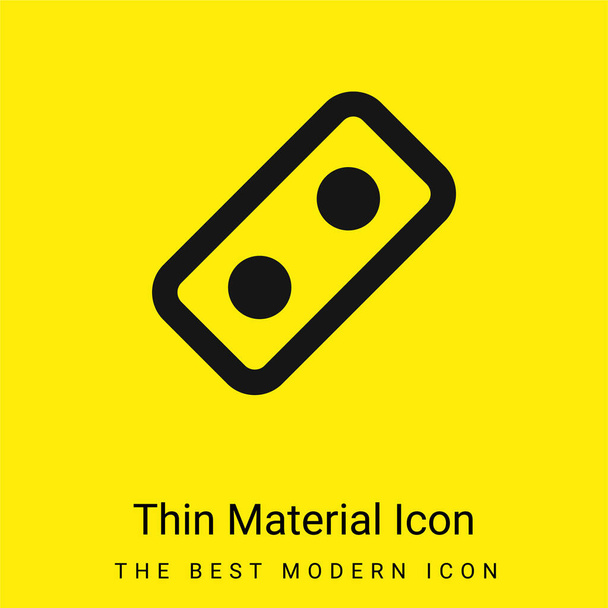 Bloquer l'icône matérielle jaune vif minimale - Vecteur, image