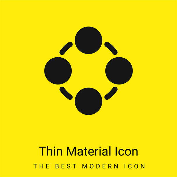 Applicazione icona materiale giallo brillante minimo - Vettoriali, immagini