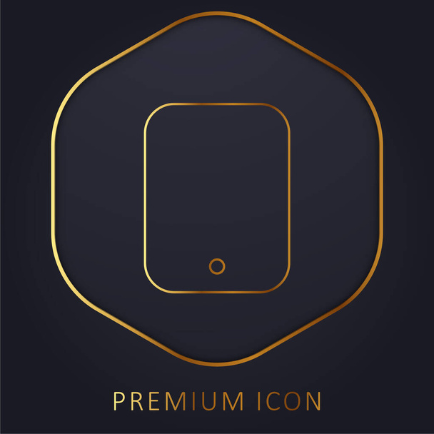 Back Ipad golden line premium logo or icon - Vector, Image