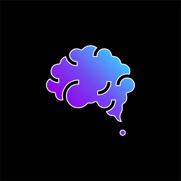 Brain blue gradient vector icon - Vektor, obrázek