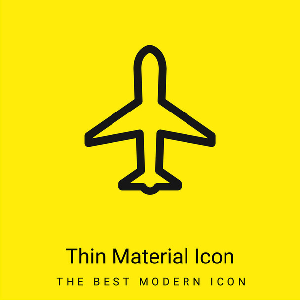 Basic Plane icona minimale materiale giallo brillante - Vettoriali, immagini