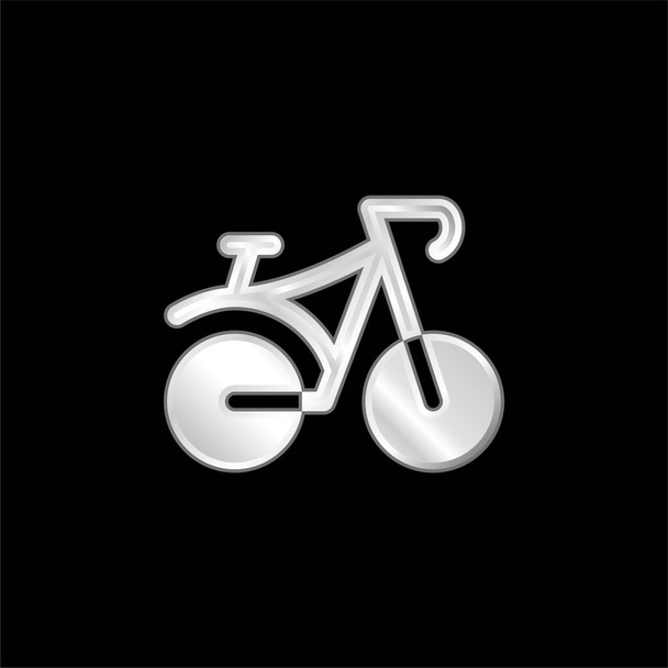 Ποδήλατο επάργυρο μεταλλικό εικονίδιο - Διάνυσμα, εικόνα