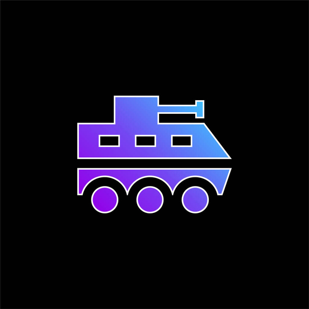Armored Vehicle blue gradient vector icon - Vector, Image