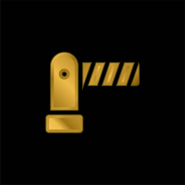 Barriere vergoldet metallisches Symbol oder Logo-Vektor - Vektor, Bild