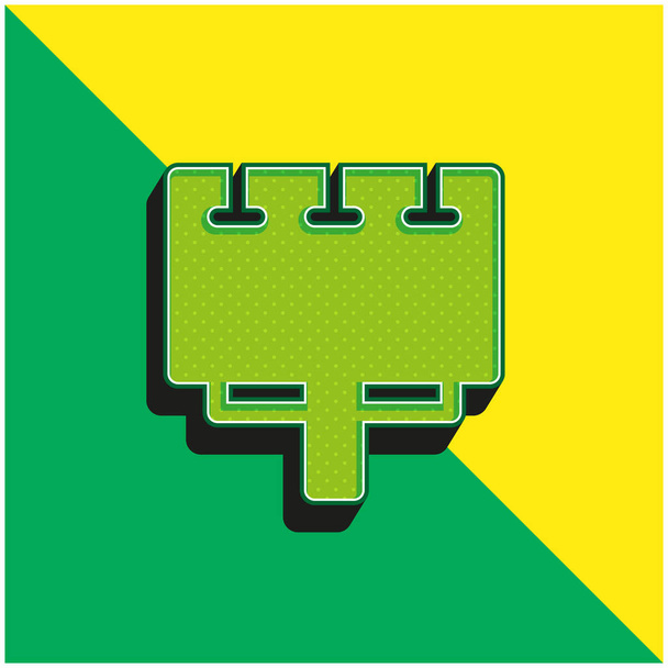 Реклама Зелено-жовтий сучасний 3d векторний логотип
 - Вектор, зображення