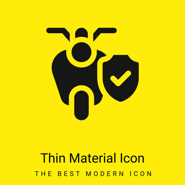 Ποδήλατο ελάχιστο φωτεινό κίτρινο εικονίδιο υλικού - Διάνυσμα, εικόνα