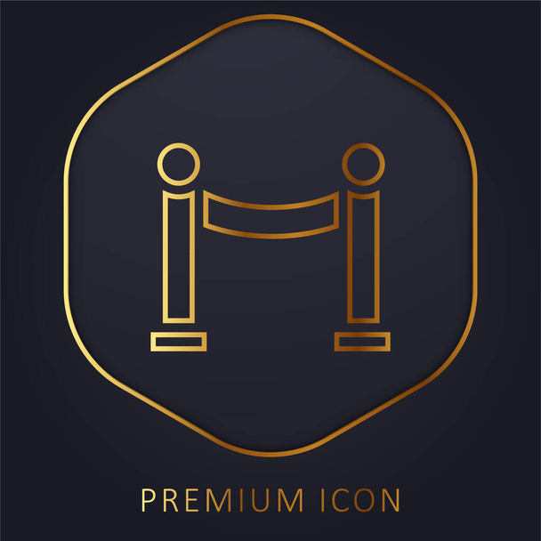 Barrière ligne d'or logo premium ou icône - Vecteur, image