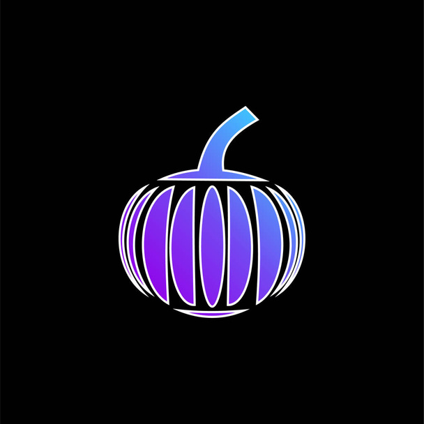 Big Pumpkin modrý přechod vektorová ikona - Vektor, obrázek