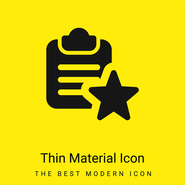 Bladwijzer minimaal helder geel materiaal icoon - Vector, afbeelding
