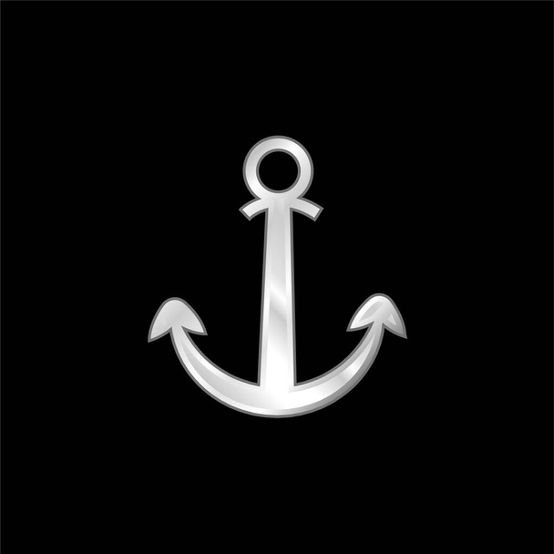 Σύμβολο Anchor για διεπαφή επάργυρο μεταλλικό εικονίδιο - Διάνυσμα, εικόνα
