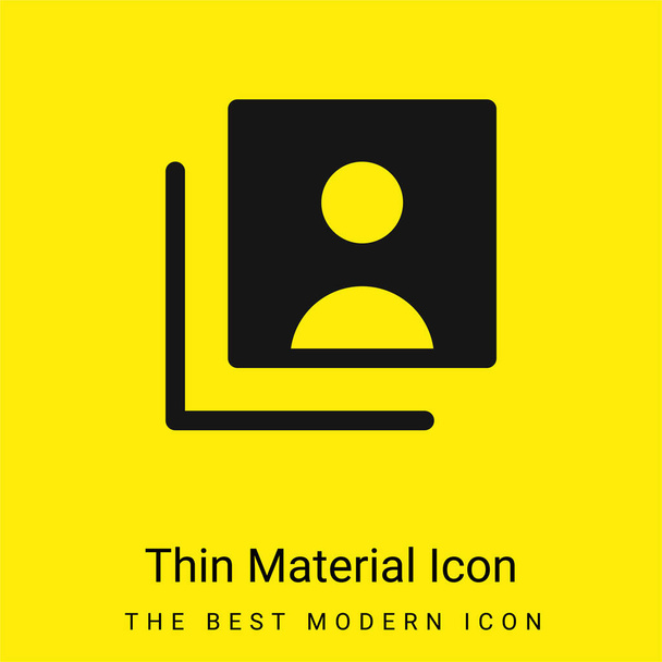 Accounts minimal bright yellow material icon - Vector, Image