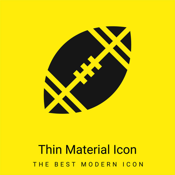 American Football minimale leuchtend gelbe Material-Ikone - Vektor, Bild
