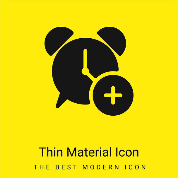 Alarm minimalna jasnożółta ikona materiału - Wektor, obraz