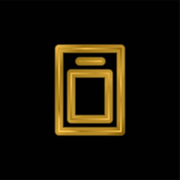 Дошка з золотим покриттям металева піктограма або вектор логотипу
 - Вектор, зображення