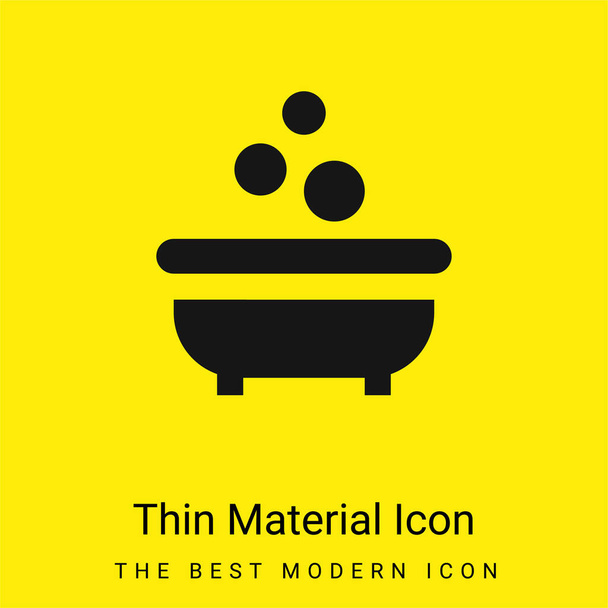 Baignoire minime jaune vif icône matérielle - Vecteur, image