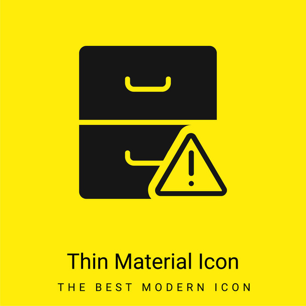 Archivo mínimo icono de material amarillo brillante - Vector, imagen