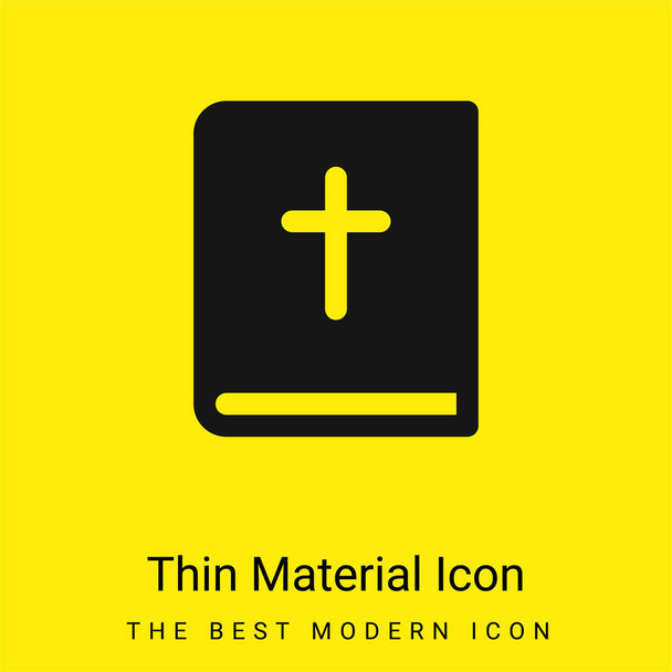 Біблія мінімальна яскраво-жовта іконка матеріалу
 - Вектор, зображення