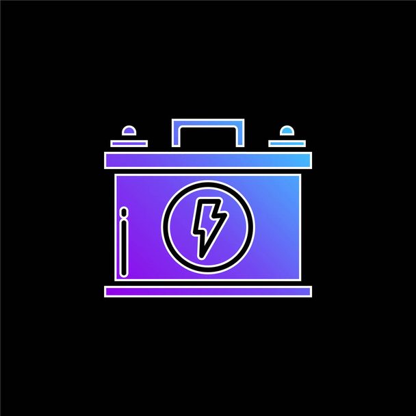 Battery blue gradient vector icon - Vector, Image