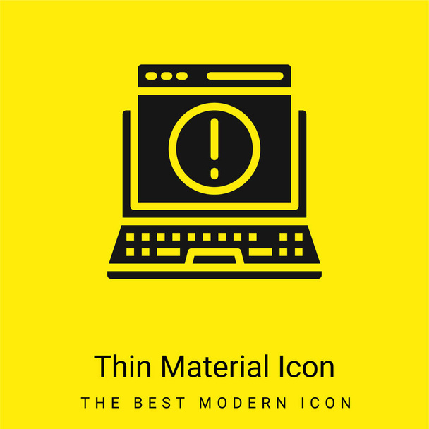 Hozzáférés Megtagadott minimális világos sárga anyag ikon - Vektor, kép