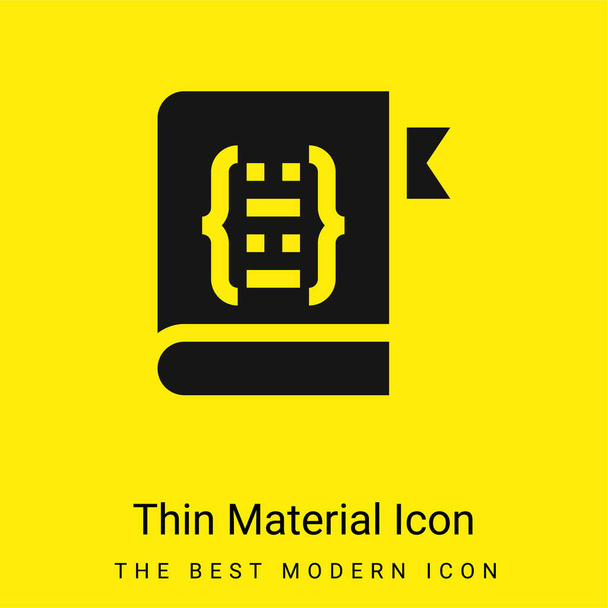 Libro icona materiale giallo brillante minimo - Vettoriali, immagini