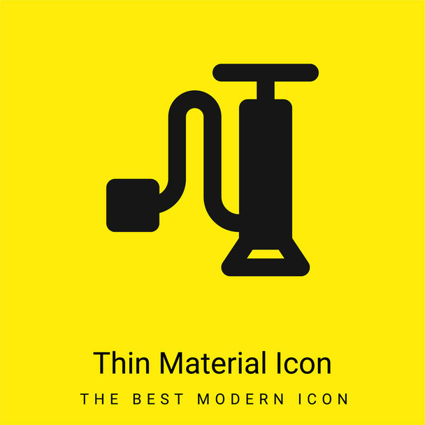 Air Pump minimal bright yellow material icon - Vector, Image