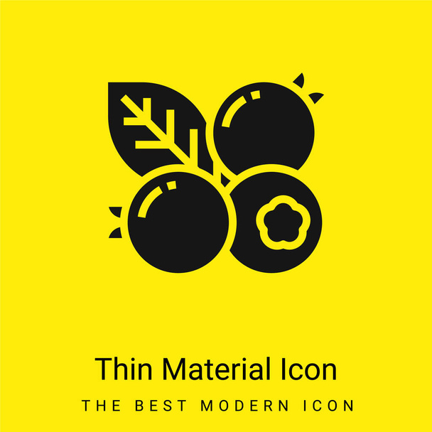 Borůvková minimální jasně žlutá ikona materiálu - Vektor, obrázek