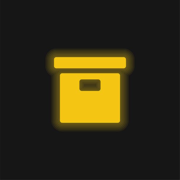 Archivio giallo incandescente icona al neon - Vettoriali, immagini