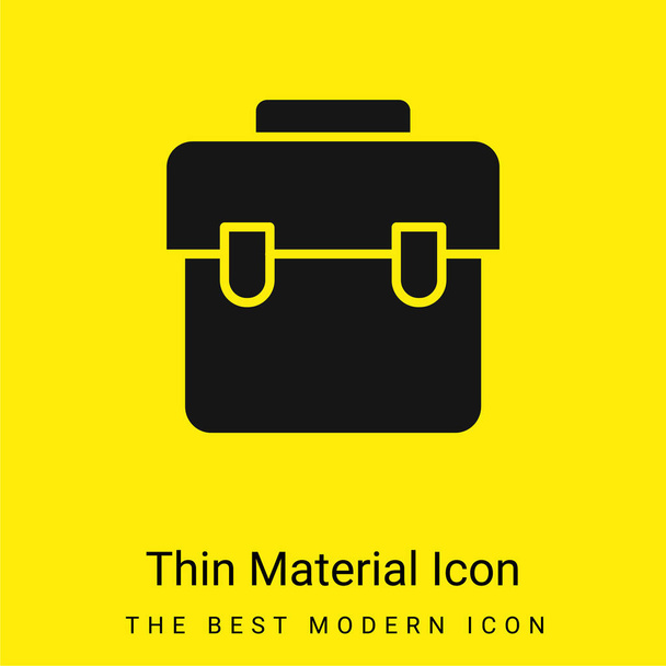 Bolsa mínima icono de material amarillo brillante - Vector, imagen