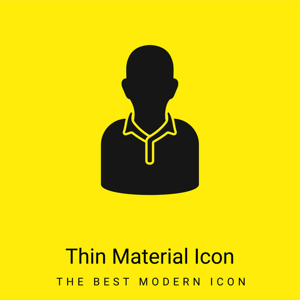 Atleta icona minimale materiale giallo brillante - Vettoriali, immagini