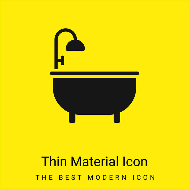 Badewanne minimales helles gelbes Materialsymbol - Vektor, Bild