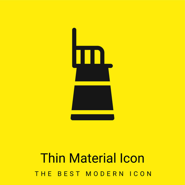 Babaszék minimális fényes sárga anyag ikon - Vektor, kép