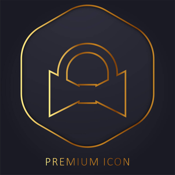 Bow Tie gouden lijn premium logo of pictogram - Vector, afbeelding