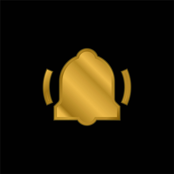 Позолоченный значок сигнализации или вектор логотипа - Вектор,изображение