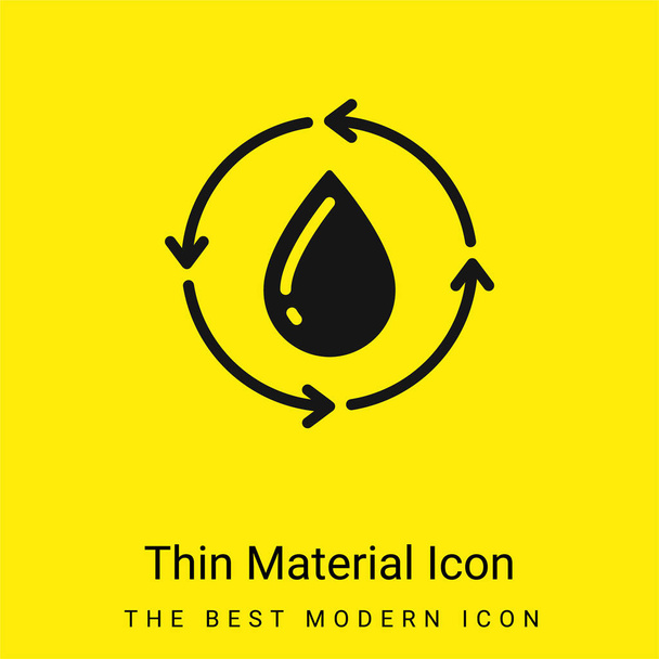 Véradás minimális fényes sárga anyag ikon - Vektor, kép