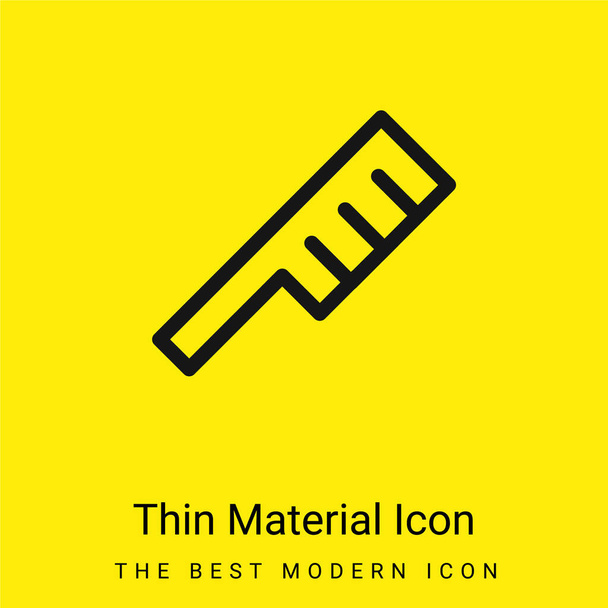 Angular Comb minimal bright yellow material icon - Vector, Image