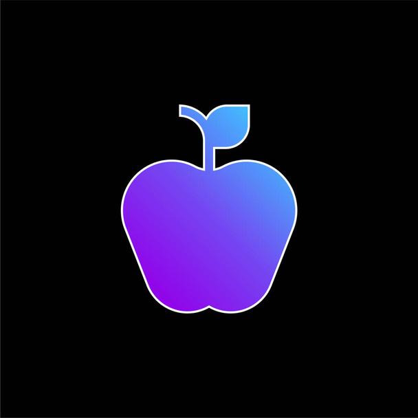 Icono de vector de degradado azul manzana - Vector, imagen