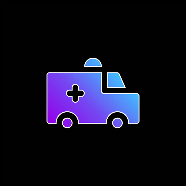 Icono de vector de gradiente azul de ambulancia - Vector, imagen