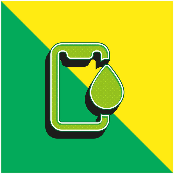 Sovellus Vihreä ja keltainen moderni 3d vektori kuvake logo - Vektori, kuva