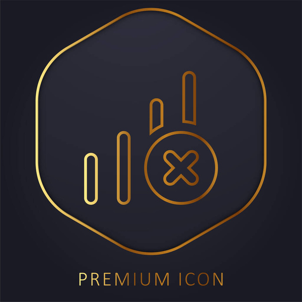 Mala línea de oro logotipo premium o icono - Vector, imagen