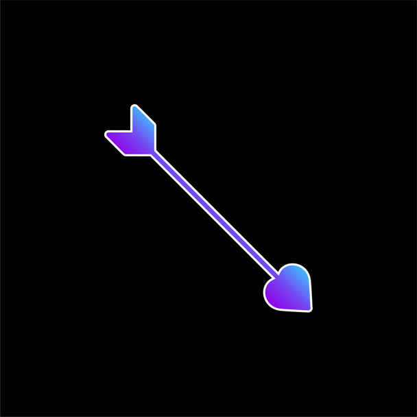 Flecha azul gradiente vector icono - Vector, imagen