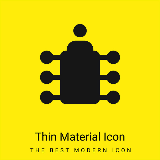 Tablero mínimo icono de material amarillo brillante - Vector, imagen