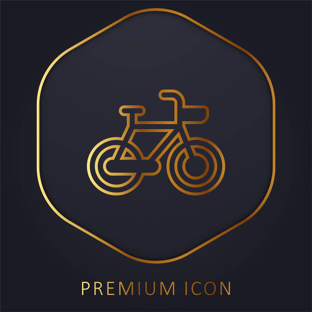 自転車ゴールデンラインプレミアムロゴまたはアイコン - ベクター画像