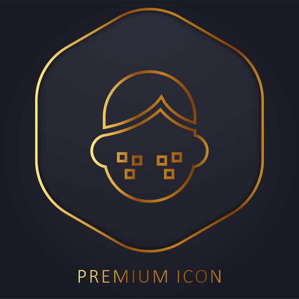 Acne gouden lijn premium logo of pictogram - Vector, afbeelding
